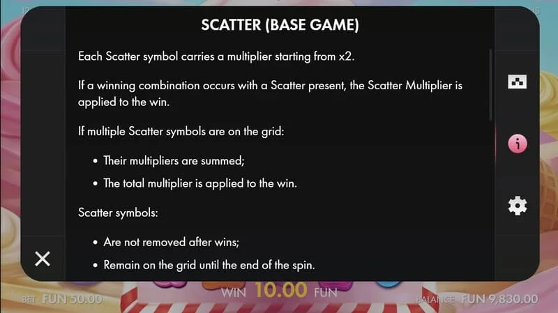 Sugar Wins - Scatter sa multiplikatorom